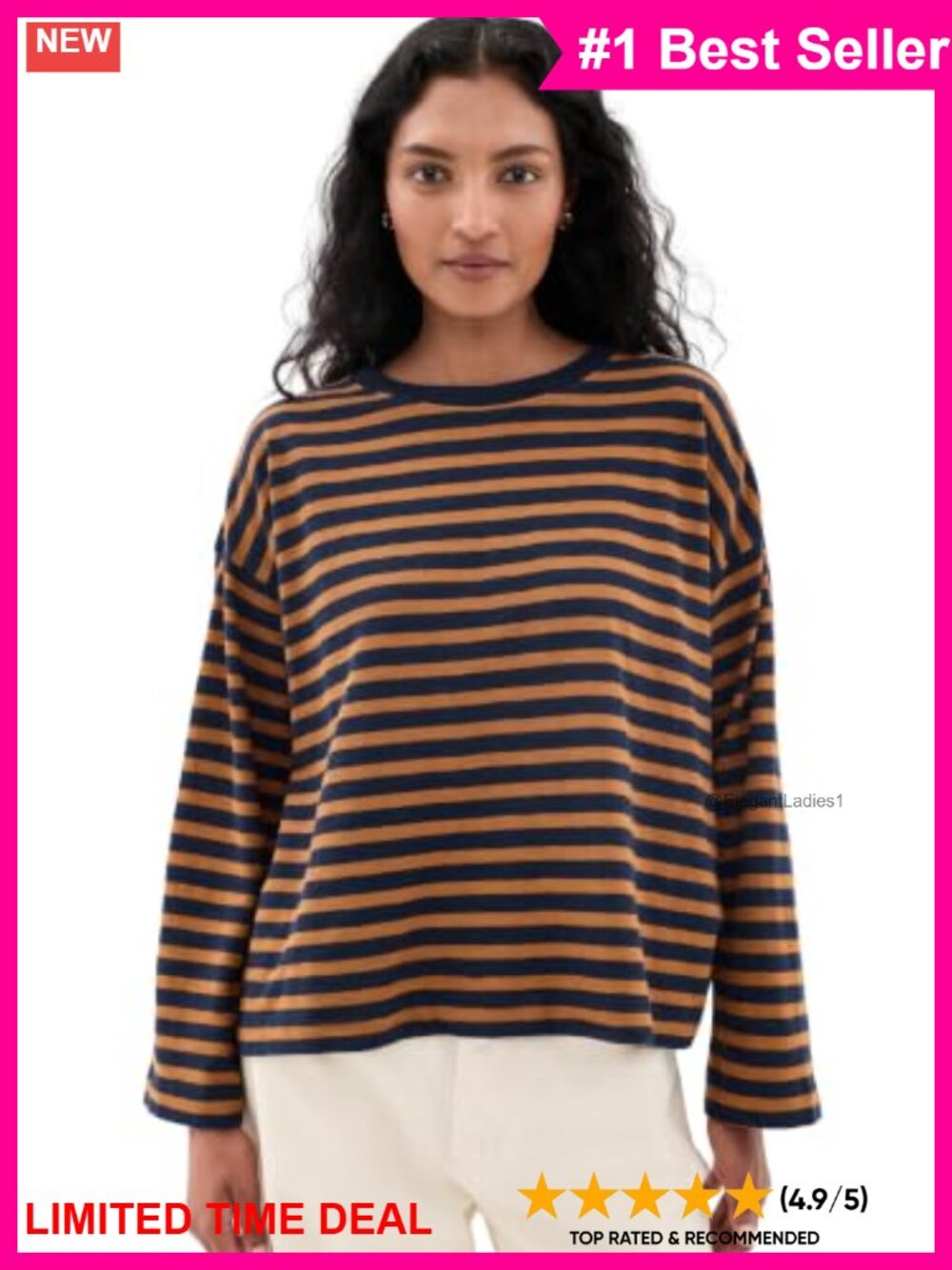 Madewell Heavyweight Stretch Jersey Crewneck Long Sleeve Tee Relaxed Fit